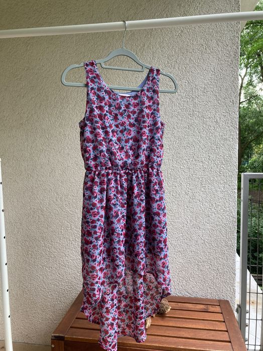 Sukienka H&M 146 cm 10-11 lat midi na ramiączkach