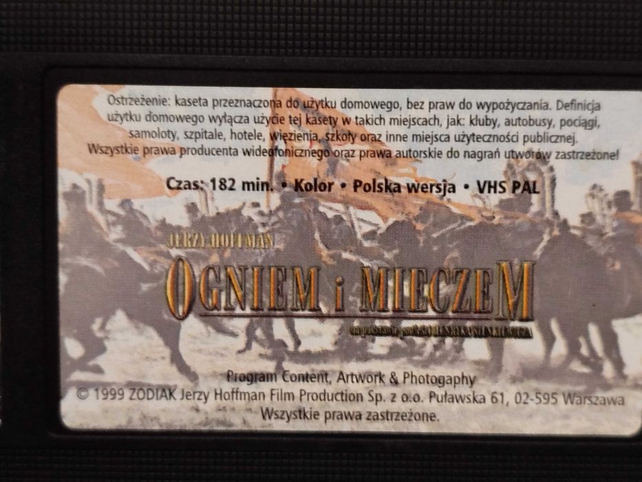 Ogniem i Mieczem VHS Jerzy Hoffman
