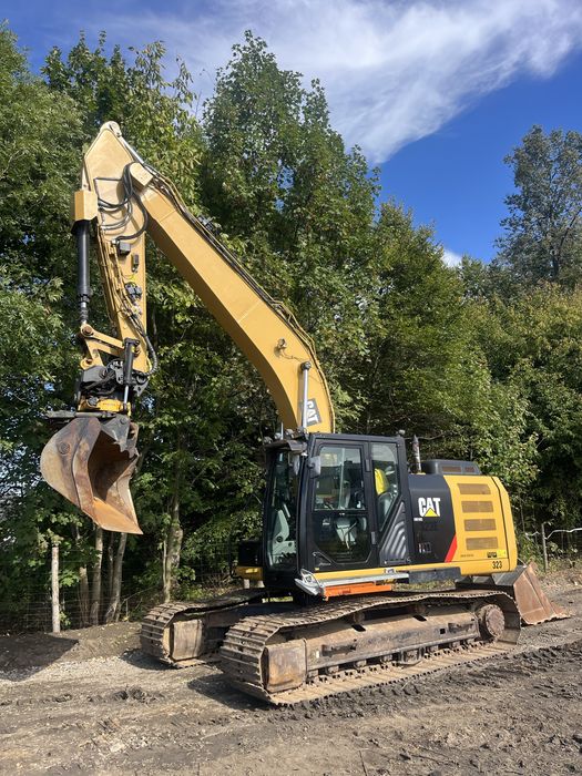 cat 323 EL  koparka gąsienicowa rototilt ,system 3D