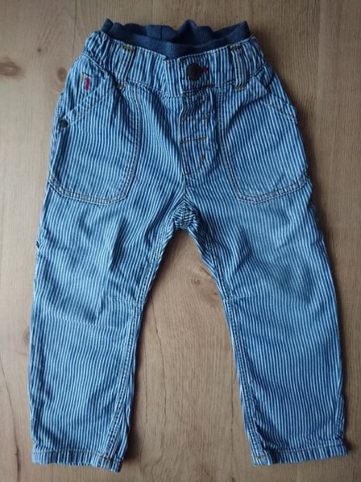 Spodnie jeansowe w paski r.80 H&M