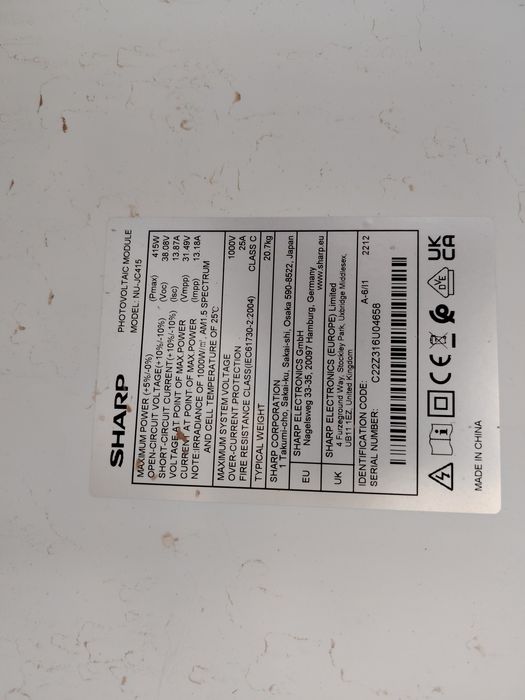 Painel Solar SHARP446316191637186562