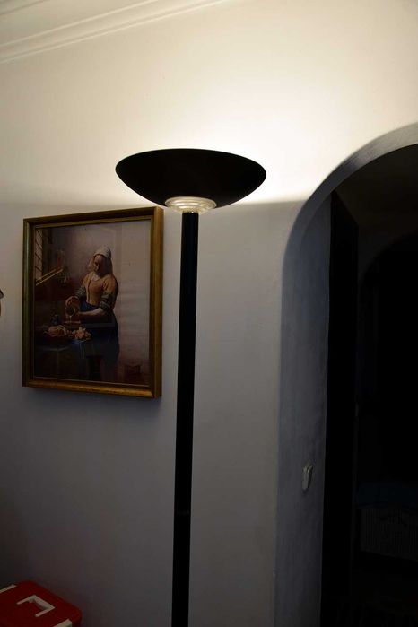 Candeeiro de Pé Preto Vintage