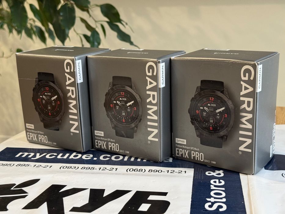 Смарт-годинник Garmin Epix Pro Gen 2 Sapphire 51mm Carbon G. DLC Tit. with Black Band