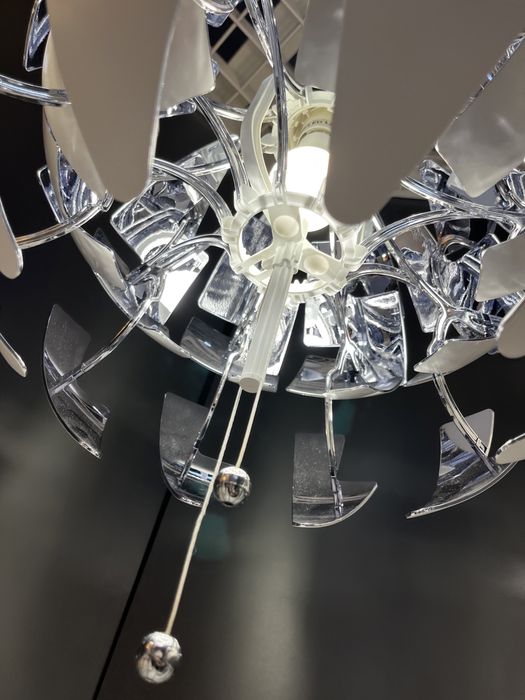 Lampa ikea PS 2014 srebrno-biała + żarówka