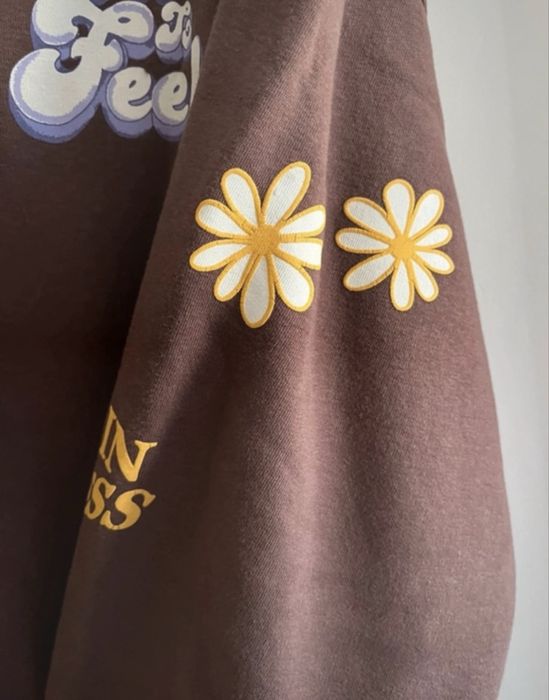 Bluza / kwiaty / brazowa