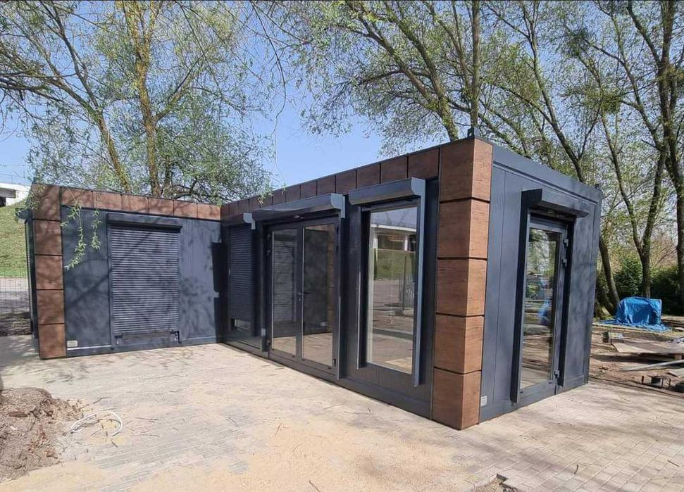 Kontener mieszkalny całoroczny pawilon biurowy usługowy kosmetyczny