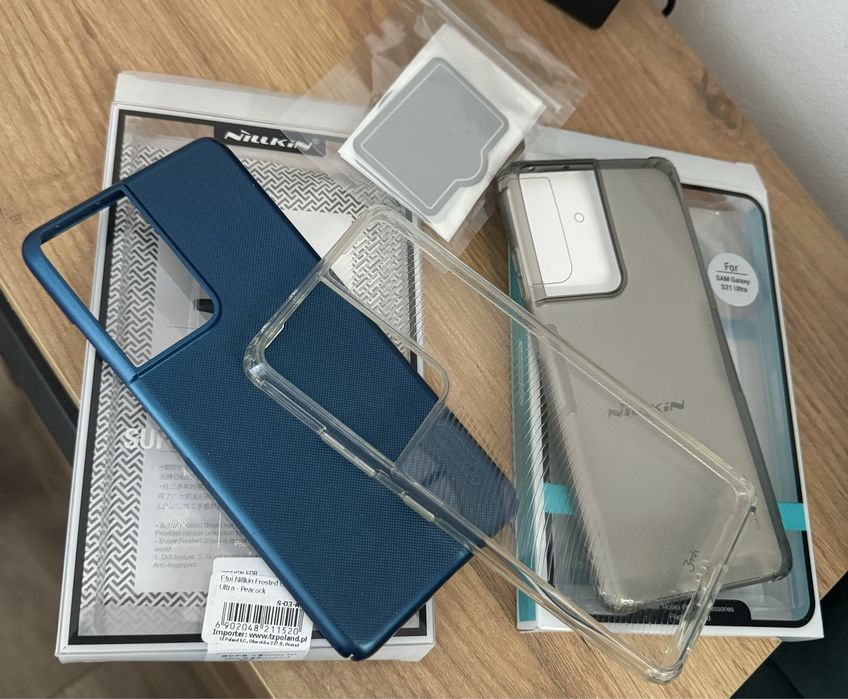 Samsung S21+ Zestaw etui plus szklo na aparat