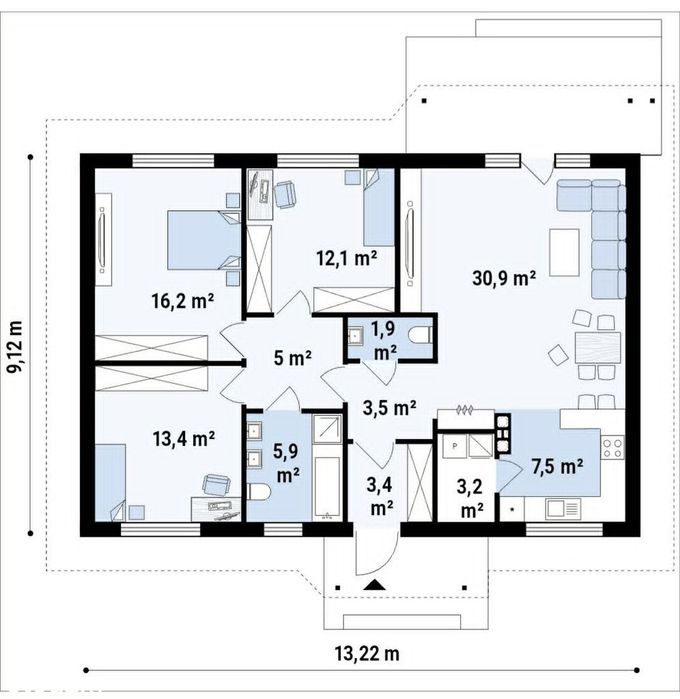 Dom 170 m² | działka 1000 m² | Kosów k. Radomia | 10 minut od centrum - Widok 2