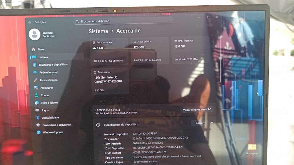 Portátil ASUS VivoBook F1505ZA (i7-12700H • OLED • 16GB)