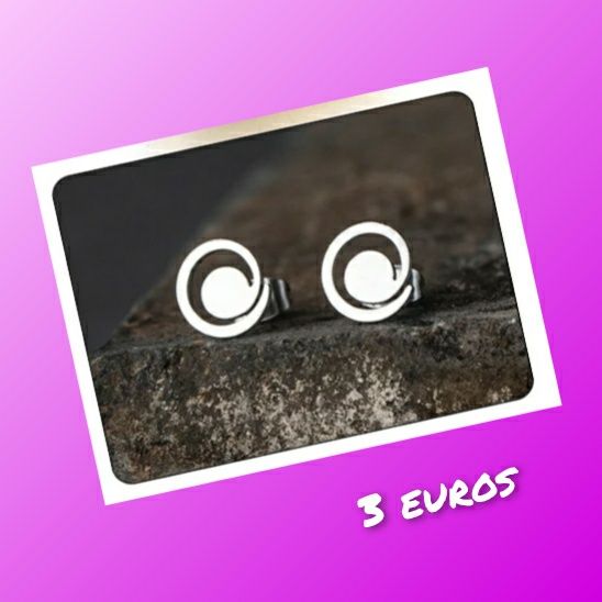 Brincos em aço a 3 euros