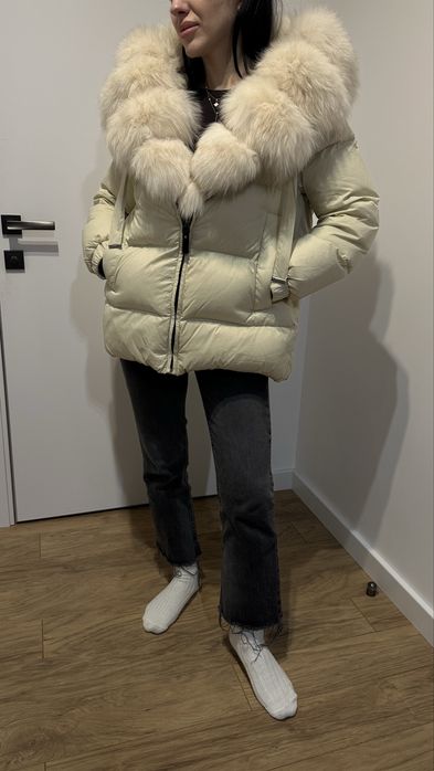 Куртка, пуховик з хутром песця