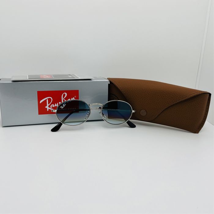 Солнцезащитные очки Ray Ban Oval 3547 Silver-Blue Gradient 50мм стекло