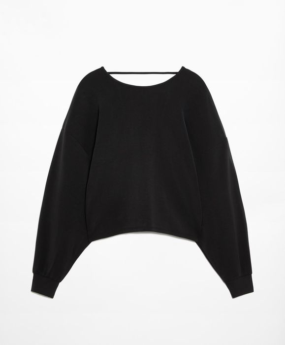 Sweatshirt modal preta Oysho S nova