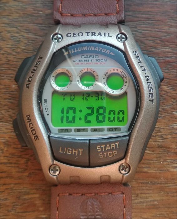 Vintage Digital Watch - Casio - Illuminator, Geo Trail - FTL-111H