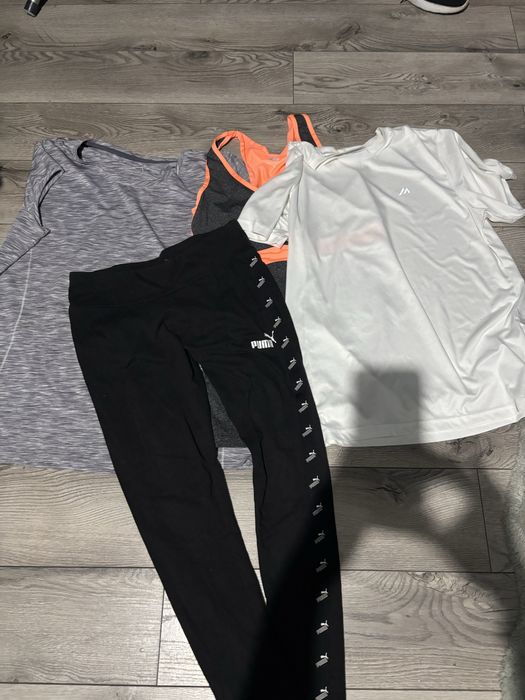 Leginsy puma i 3 koszulki