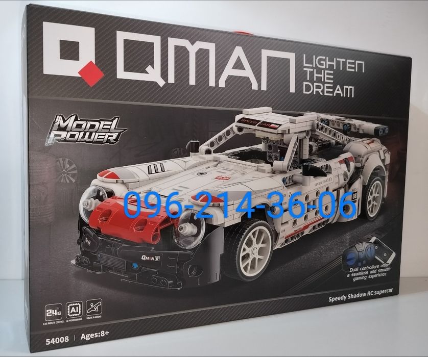 Конструктор Машинка на Радиоуправлении QMAN 54007 и QMAN 54008