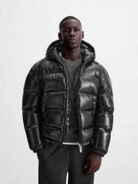 Casaco de inverno acolchoado preto – homem
