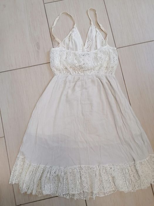 Sukienka kremowa Boho