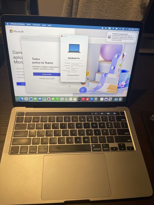 Macbook pro 2020 i7 -512gb ssd disco com 32gb ram