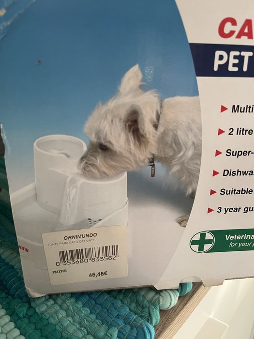 Bebedouro fonte animais gato cão Cat Mate 2 litros
