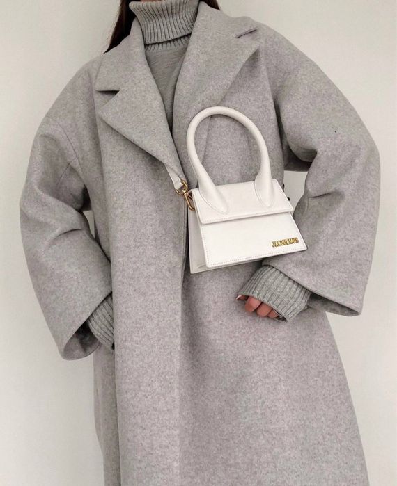 Жіноче кашемірове пальто, без підкладки; чорний, сірий 42-46, 48-50