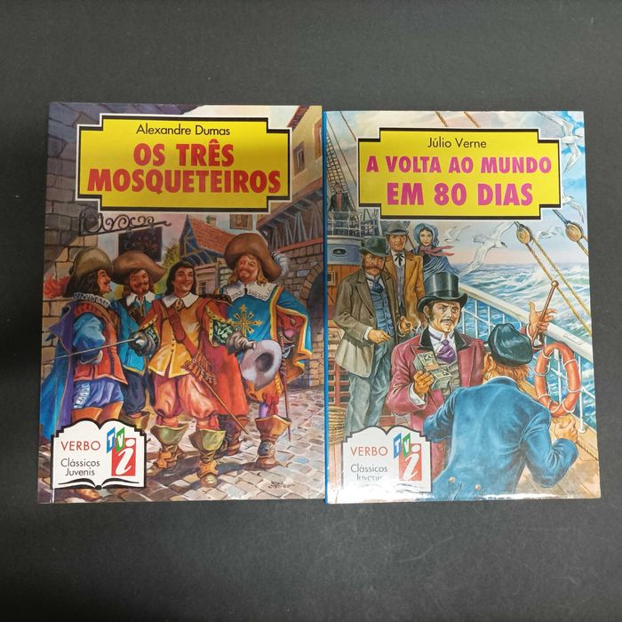 Os Três Mosqueteiros, Alexandre Dumas  A Volta ao Mundo em 80 Dias, Júlio Verne