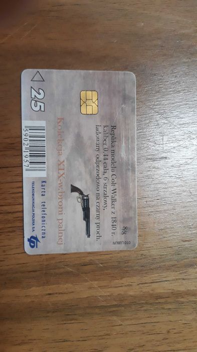 karta telefoniczna, kolekcja XIX wiecznej broni palnej