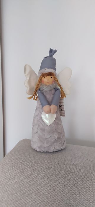 Szary anioł 31 cm nowy