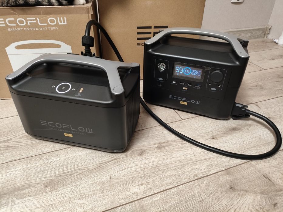 Зарядна станція EcoFlow RIVER Pro (720 Вт·год) + додаткова батарея