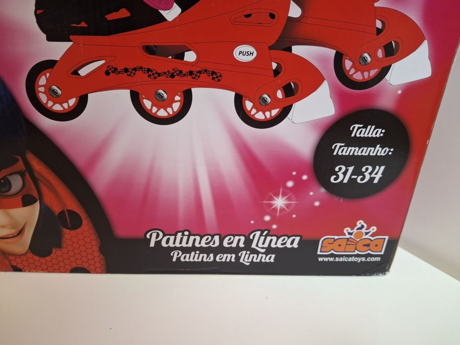 Patins em linha c/ caixa 31-34