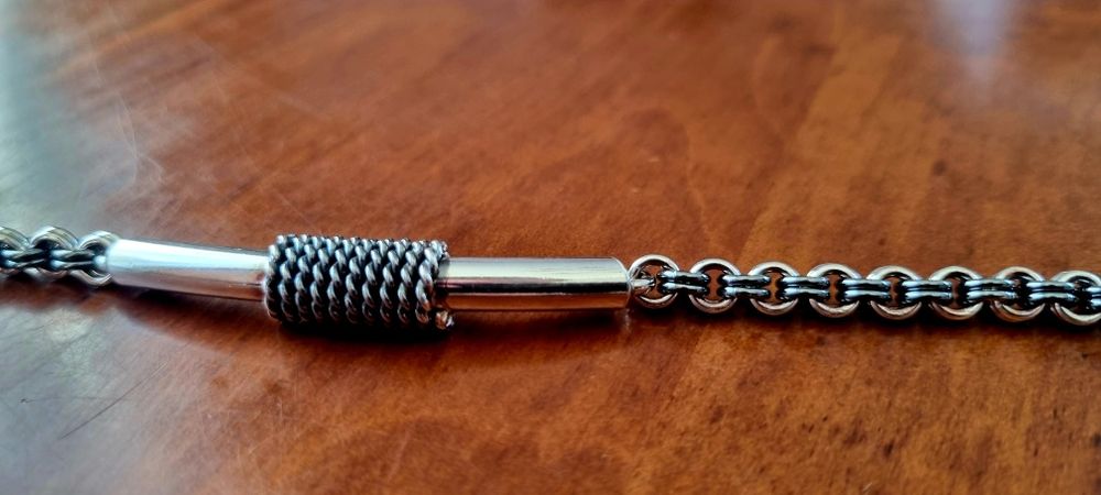 Srebrna bransoletka rurka 925