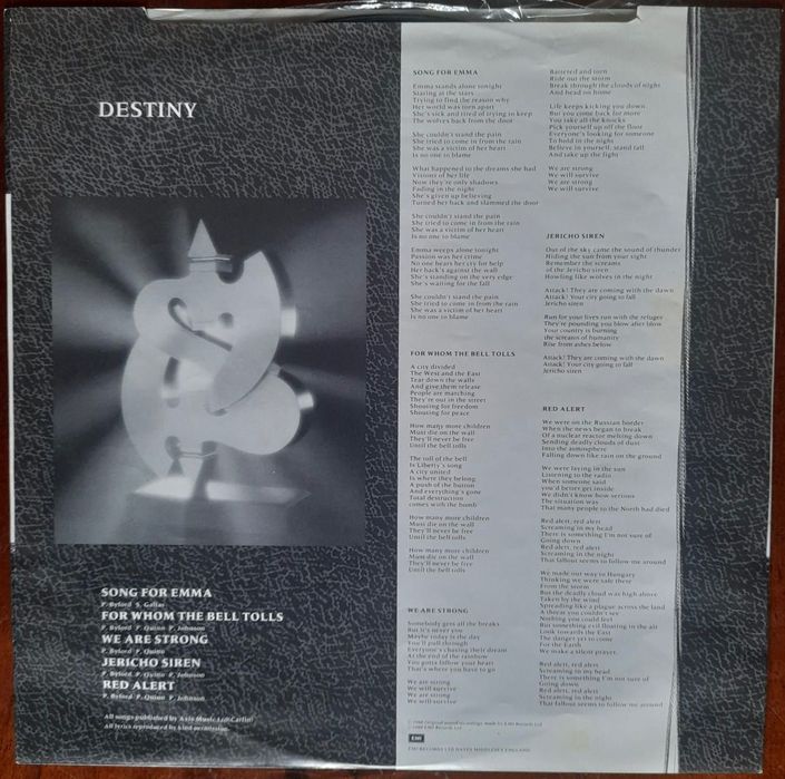 Vinil / Lp - Saxon - Álbum Destiny de 1988