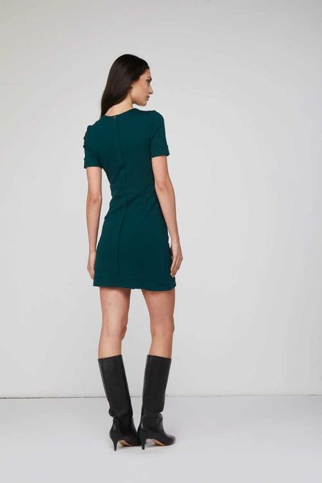 Vestido Verde com botoes dourados Twinset