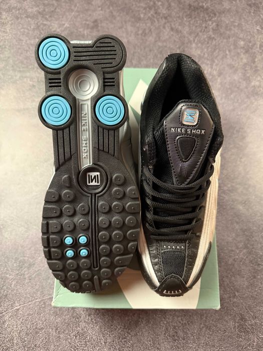 ‼️Кросівки Nike Shox R4 Light Grey Blue Black