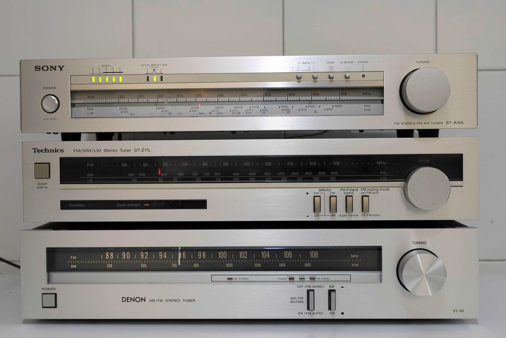 Sony, Technics, Denon Tuner stereo