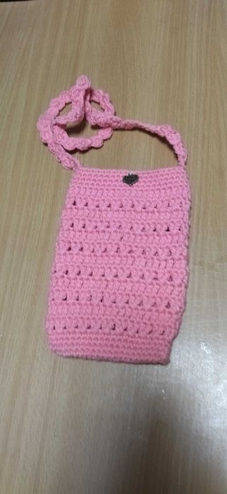 Bolsa Rosa para telemóvel ou cartão da escola