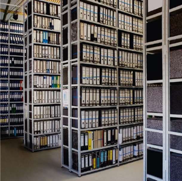 Estantes de arquivo metálicas