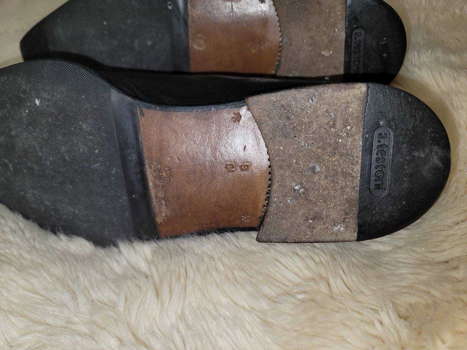 Мужские туфли A.Testoni из кожи страуса.