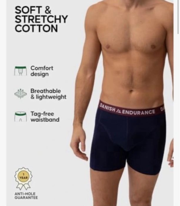 Danish Endurance 6 Pack Bokserki Męskie Premium Bawełna Organiczna 2XL