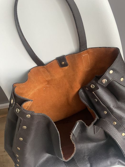 Шоппер шкіра натуральна YSL з гаманцем