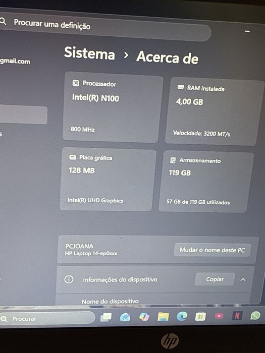 Hp laptop14 epOxxx como novo
