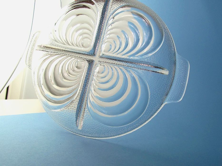 60' designerski talerz środka stołu szklana patera