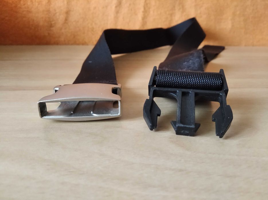 Пояс чорний текстильний з пряжкою, 110 см