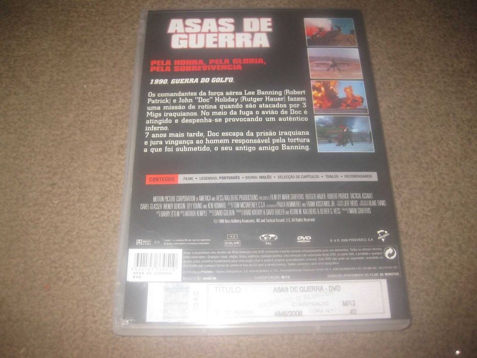DVD "Asas de Guerra" com Rutger Hauer/Raro!