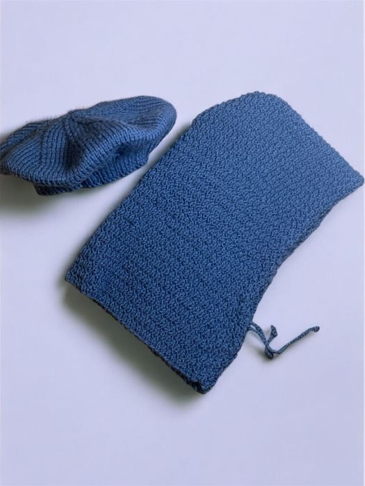 Вʼязаний берет + капор