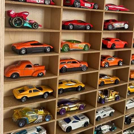 PIONOWA półka na samochodziki resoraki HOT WHEELS drewniany regał