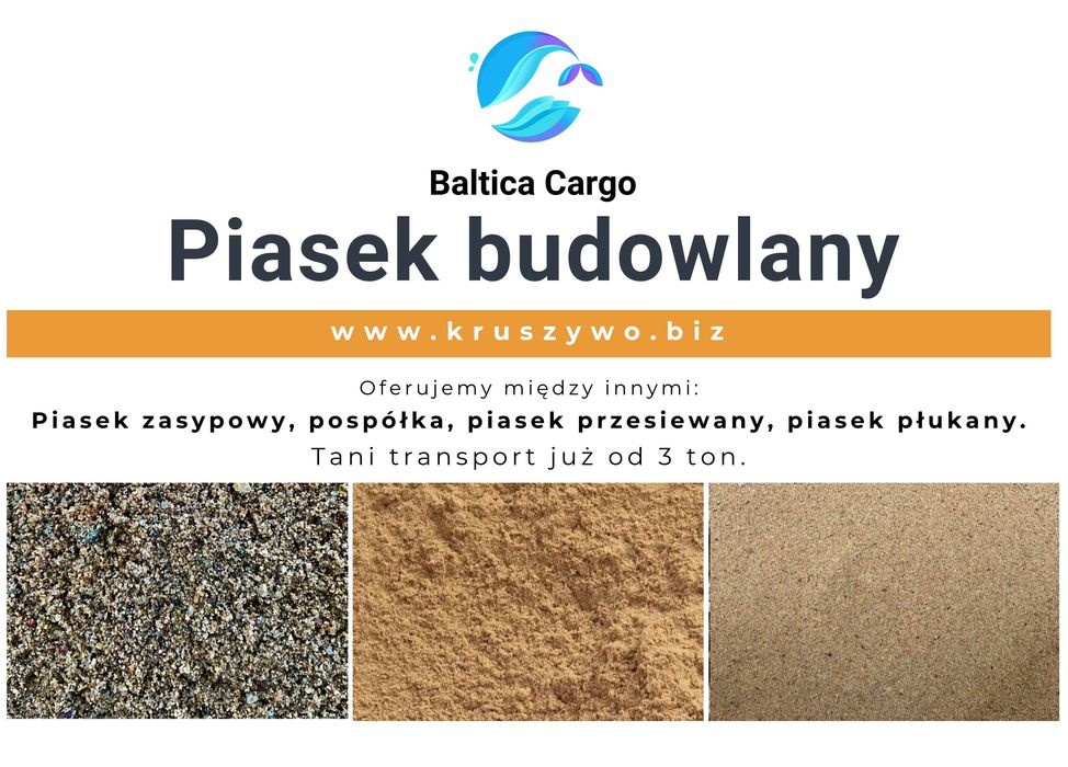 Piasek, podsypka, pospółka | Transport
