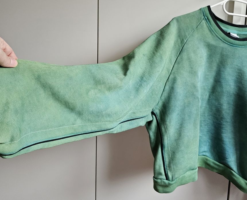 Nike bluza boxy XXL zielona diy streetwear