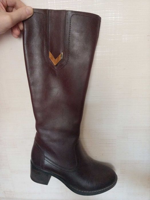 Сапоги кожаные демисезонные новые