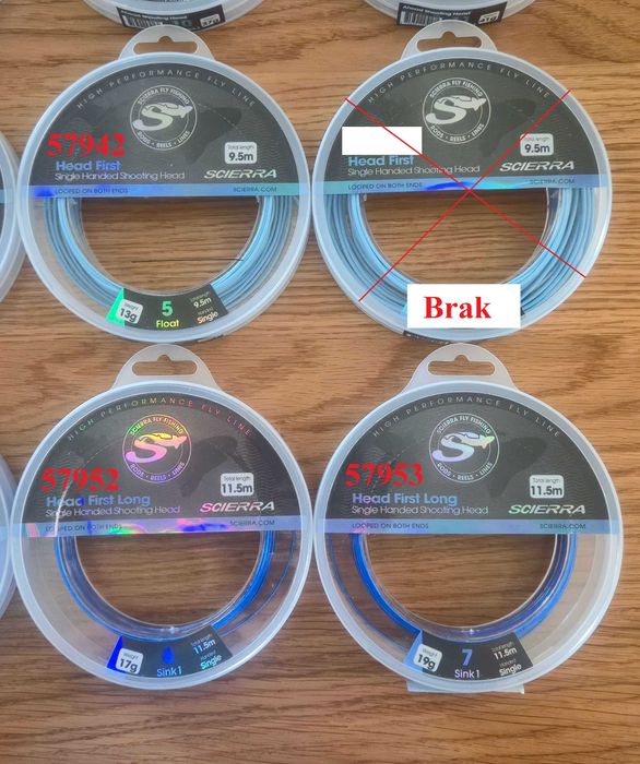 Nowe głowice muchowe 5 sztuk Scierra sznury